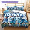 The Blues Team  Bedding Quilt Set Quilt Cover Pillowcase Home Decoration Birthday Gift (1 * Duvet Cover + 2 * Pillowcase, Without Core)