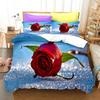 3D Rose Bedding Sets Duvet Cover Set With Pillowcase Twin Full Queen King Bedclothes Bed Linen