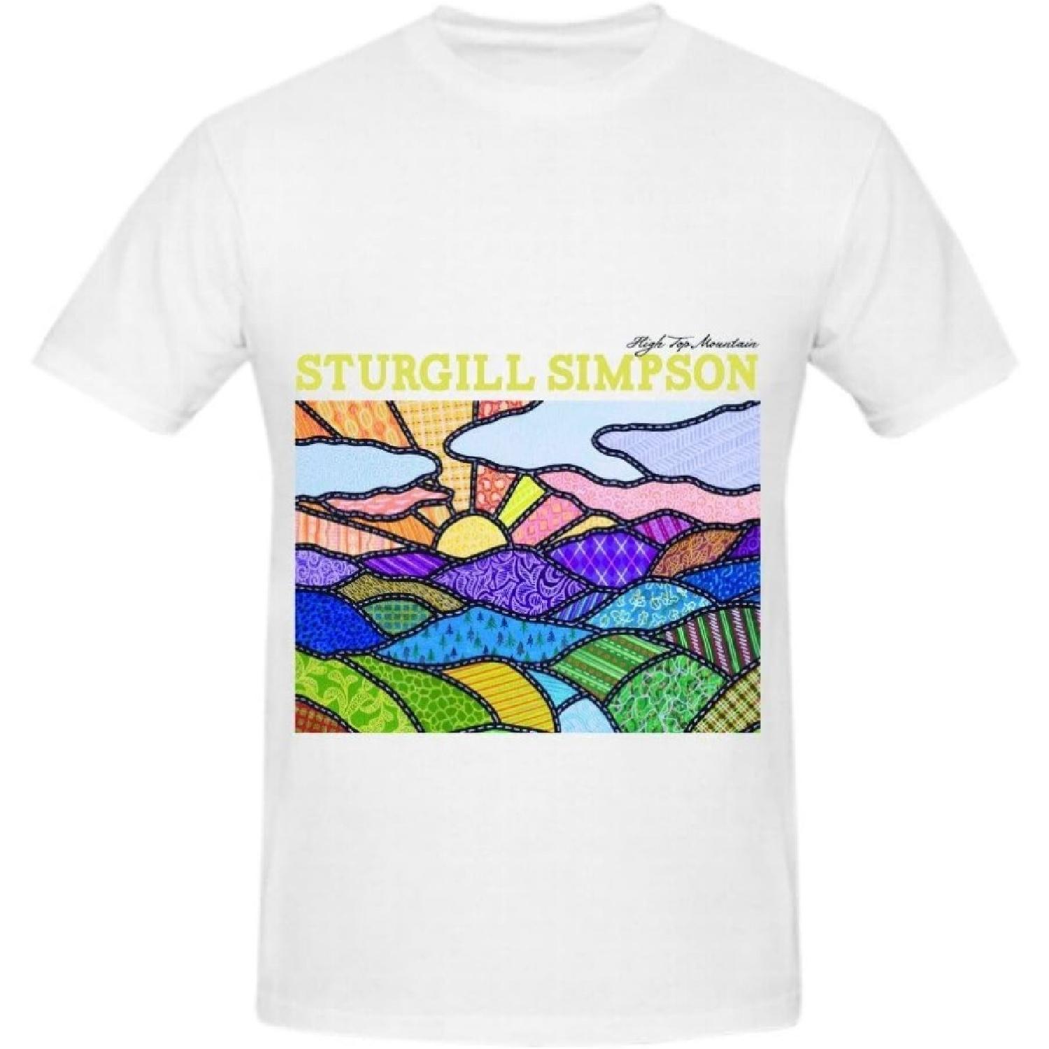 Мужская футболка с круглым вырезом и принтом Sturgill Simpson High Top Mountain S