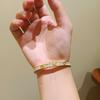Women's Starry Sky Titanium Steel Bracelet: Fashionable, Simple, Diamond-Studded Nail Bangle, High-End Versatile Jewelry