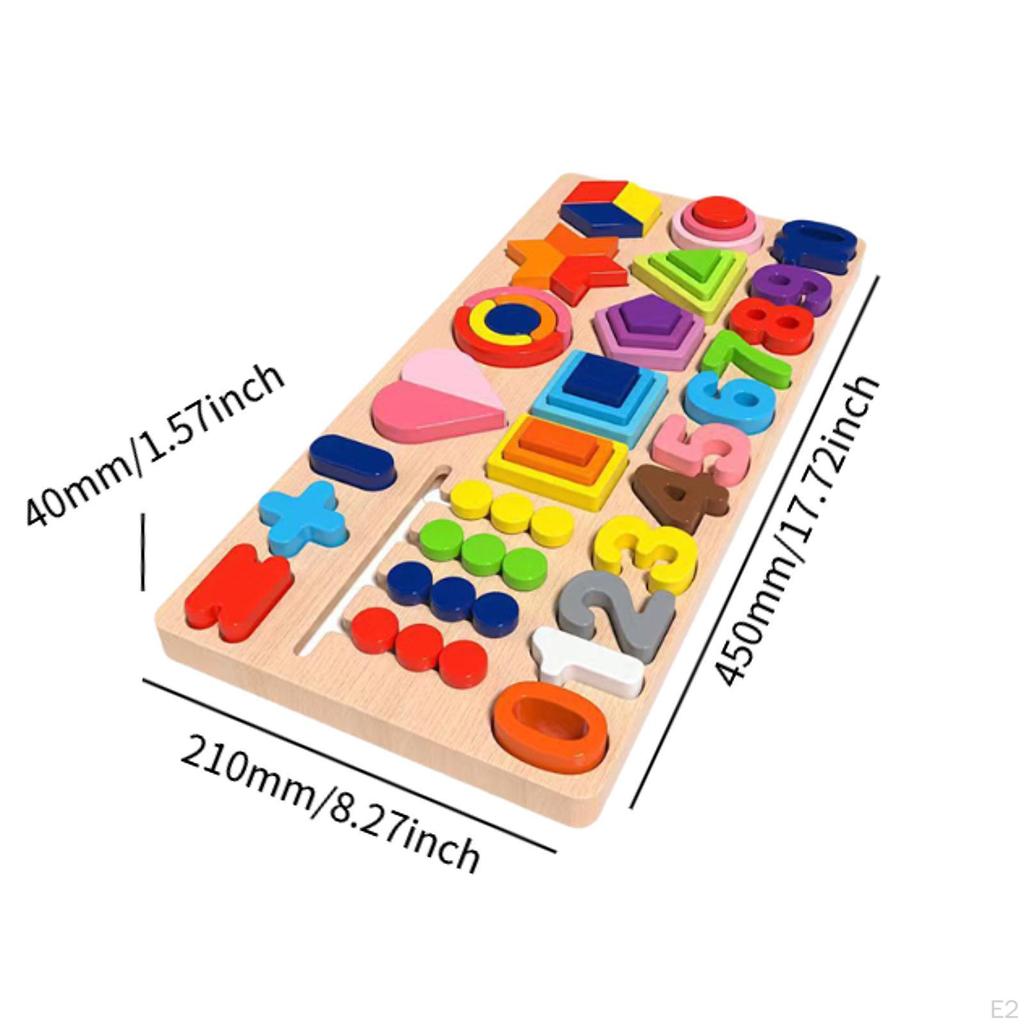 Wooden Shape Sorter Learning 1-3 Years Old for Children Fine Motor Skills 5 In 1 Matching Toy