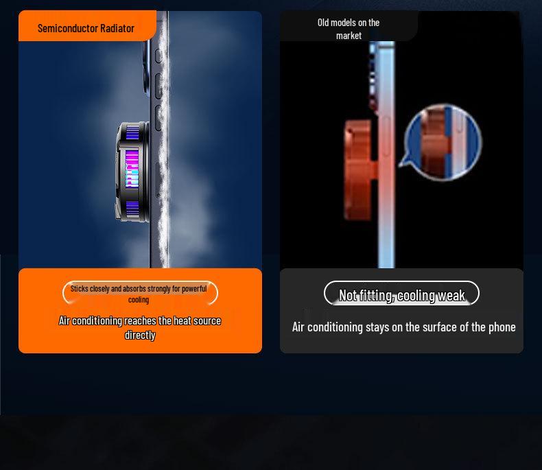 SL17 Gaming Phone Cooler: Semiconductor Suction Clip with Digital Display