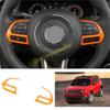 For Jeep Renegade 15-2023 Glossy Orange Steering Wheel Control Frame Trim 2pcs