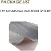 Aluminum Backed Aluminized Self Adhesive 12'' X 48’',Fiberglass Thermal Ulation Material High Temp Protection