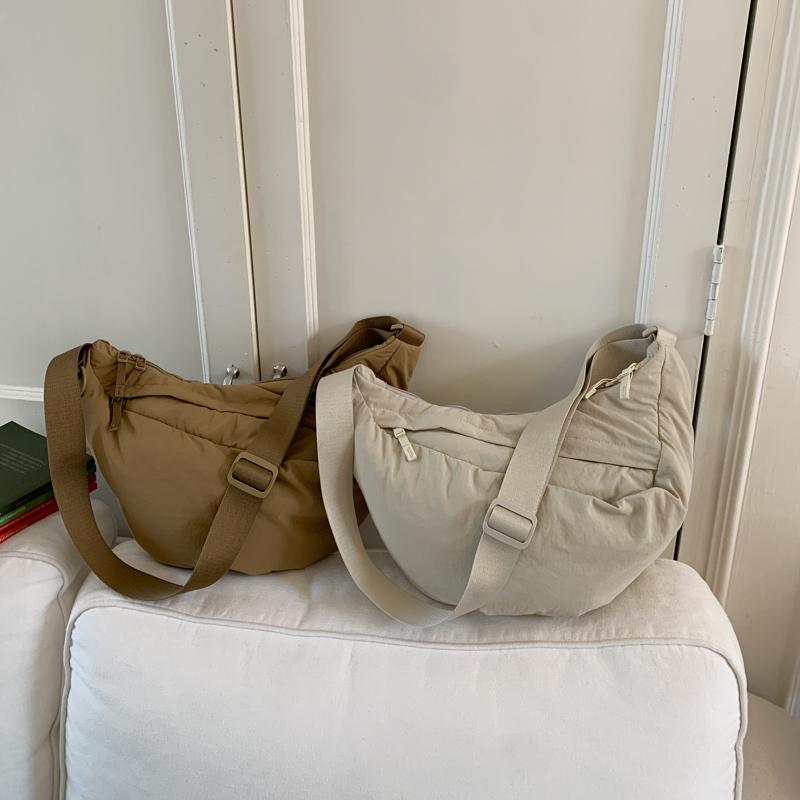 Large Capacity Women's Hobo Bag Solid Color Shoulder Bag Crossbody Bag