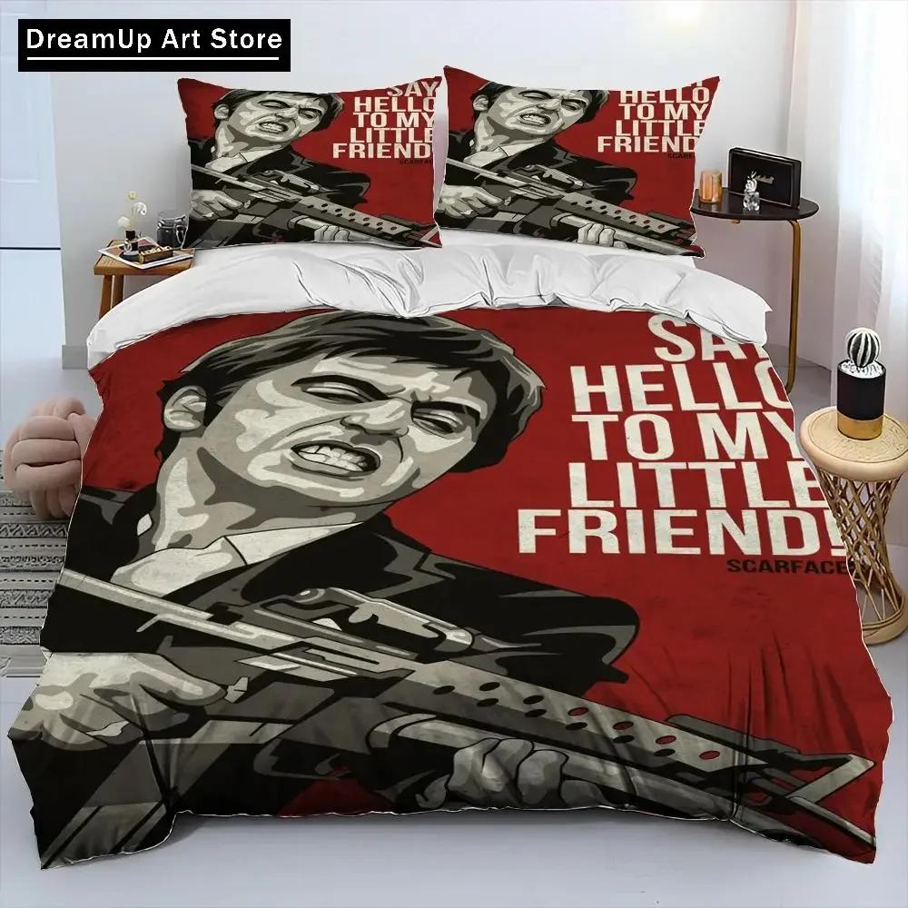 3D Print Movie Scarface Tony Bedding Set Boys Girls Twin Queen Full Size Duvet Cover Pillowcase Bed Adult Fashion Home