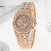 Reloj Hombre Ice Out Watches Luxury Business Yellow Gold Watches Men Full Rhinestone Quartz Wristwatches Male Clock