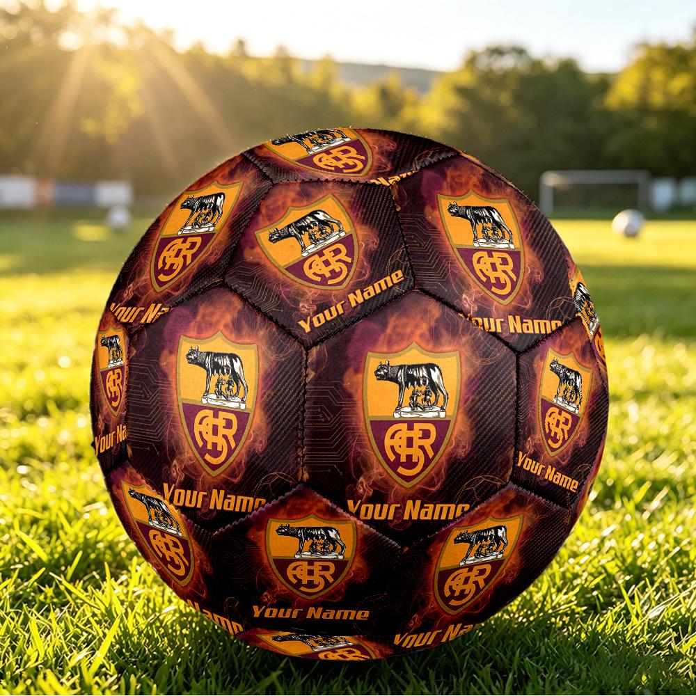 Personalized Size 5 Football AS Roma Pattern Outdoor Game Sports Ball Gift