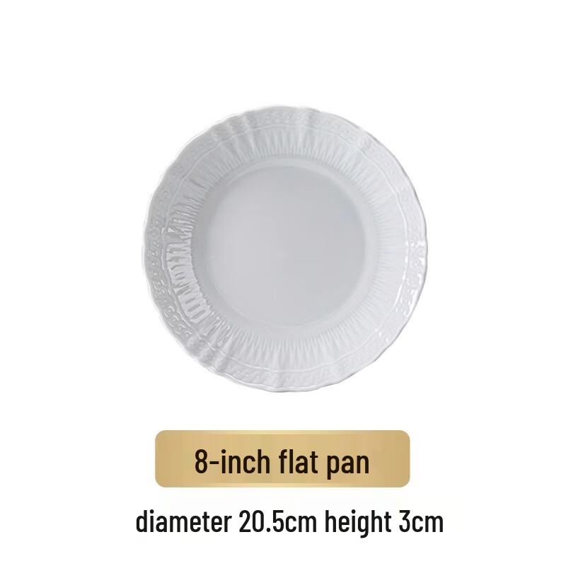 Zhishi Jingdezhen Chinese Style White Porcelain Dinnerware Set