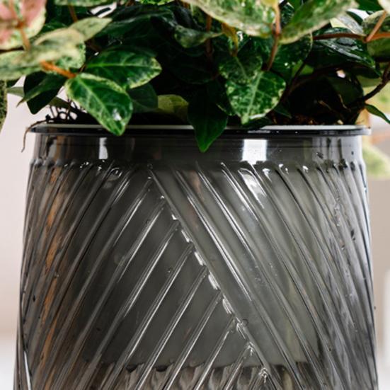 Self Watering Pots for Indoor Plants Small Plastic Planter Modern Wicking Flower Pot with Wick Rope And Reservoir for Violets Ocean