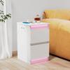 Bedside Table With Lighting 2-Drawer Bedside Cabinet With Drawer End Table Square Solid Wood Sofa Bedroom Side Nightstand