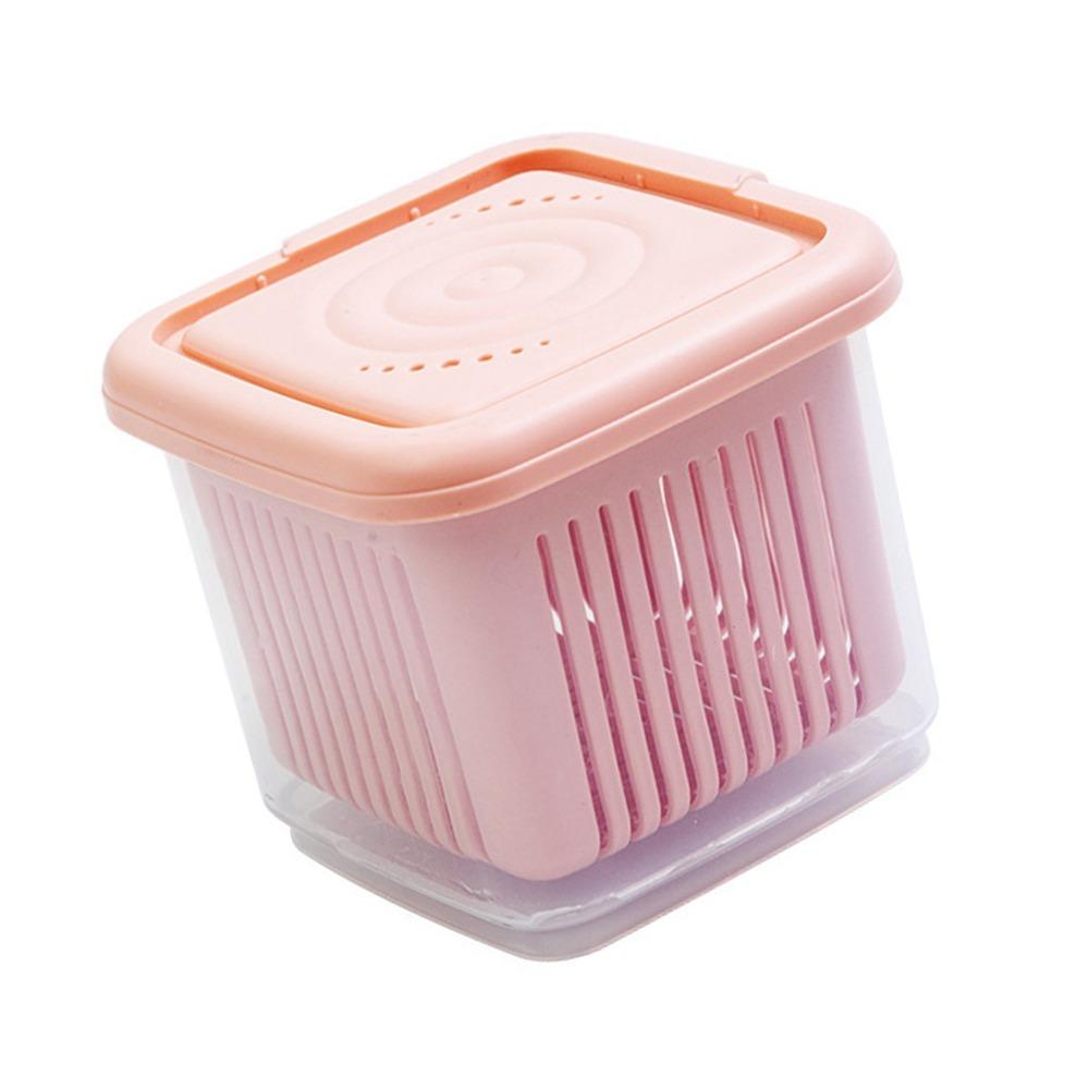 Sealing Box Onion Ginger Garlic Container Refrigerator Storage Box  Kitchen Storage розовый