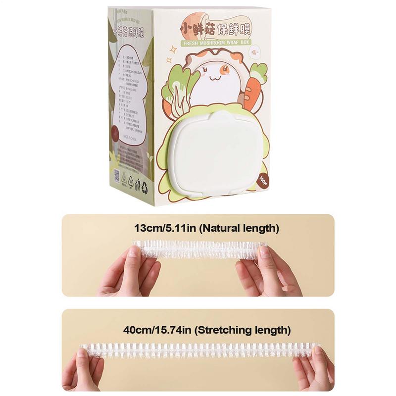 Elastic Bowl Covers Leftover Dustproof Wrap Leftover Dustproof Wrap For Bread Proofing Vegetable Fruit Stretch Plate Cling Film