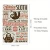 Vintage Sloth Metal Poster 8x12 Inch Wall Art Funny Decor for Kitchen Bar Garage