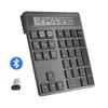 ZLY Neue Ergonomische BT5.0 Dual-Modus Kabellose Numerische Tastatur mit Display-Rechner 34 Tasten Tragbare Tastaturkombination für Win/Mac