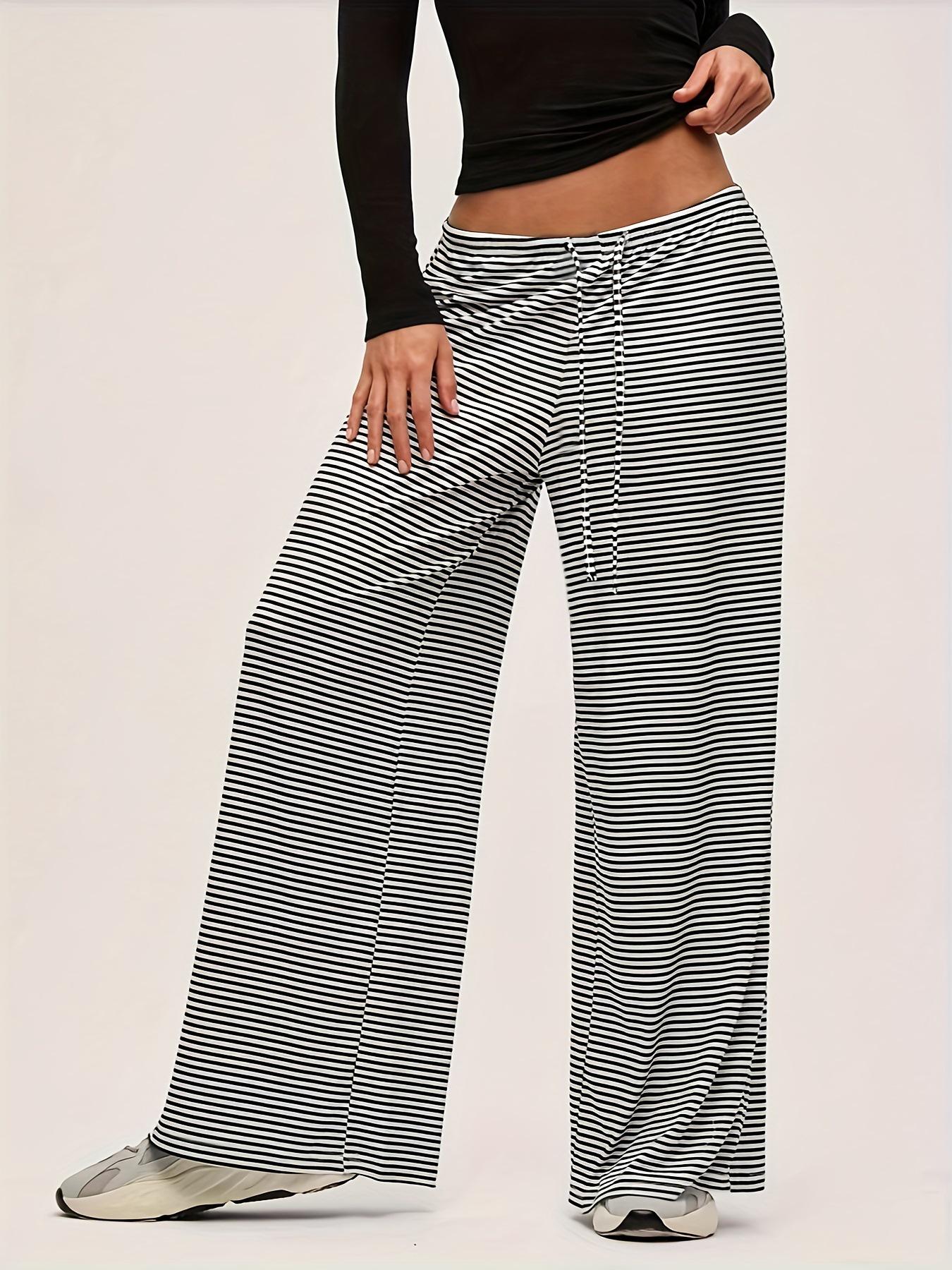 

2025 Striped Casual Wide-Leg Pants 3XL
