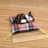 Simulation Cat Doll Plush Toy Mini Realistic Sleeping Kittens On Mat Figurine