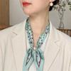 Perlenverschluss Retro Polka Dot Seidenschal - Elegant, Vielseitig, Kleines Quadrat für Frühling/Sommer