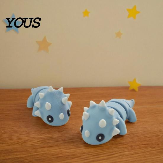 Dinosaur Stress Relief Toy 3D Printed Fidget Toy, Cute Articulated Flexible Figurine, Dino Movable Mini Animal Sensory for Kids, Adults