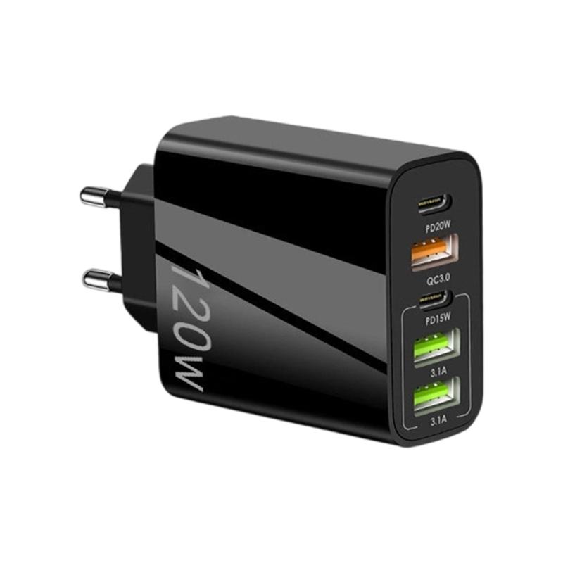 Rapid 20W USB C Charging with 3 USB Port EU Standard Plugs Stylish Plastic Housing for Smartphones Tablets Accessories
