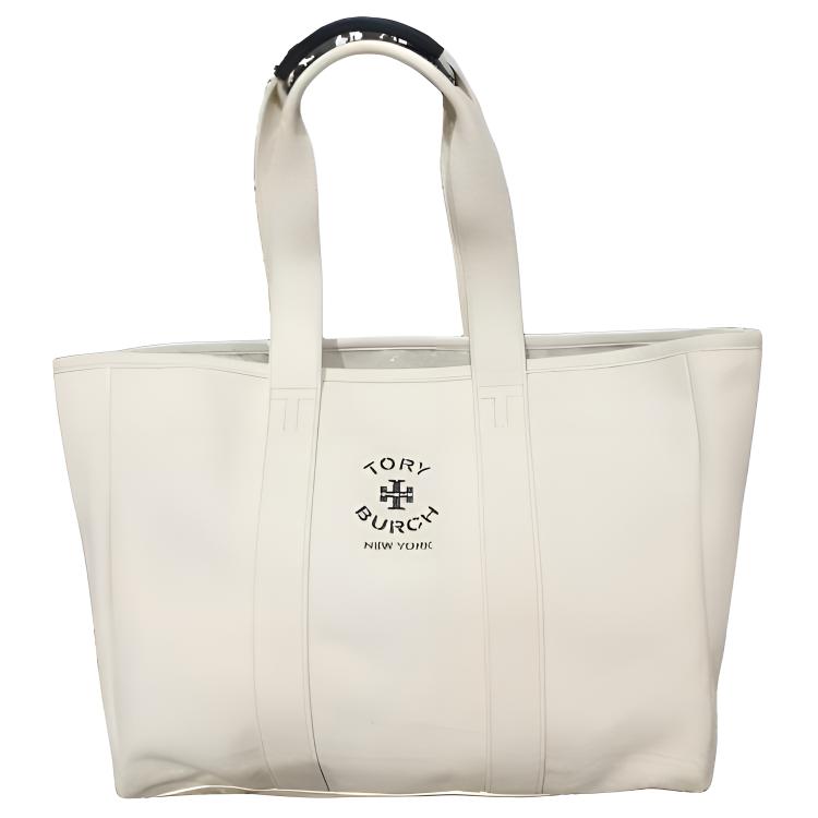 

Tory Burch Classic Double T Logo Print Tote Bag Unisex Tote Bags Off-White 156476-254 Basic Set (Bag+Dust Bag)
