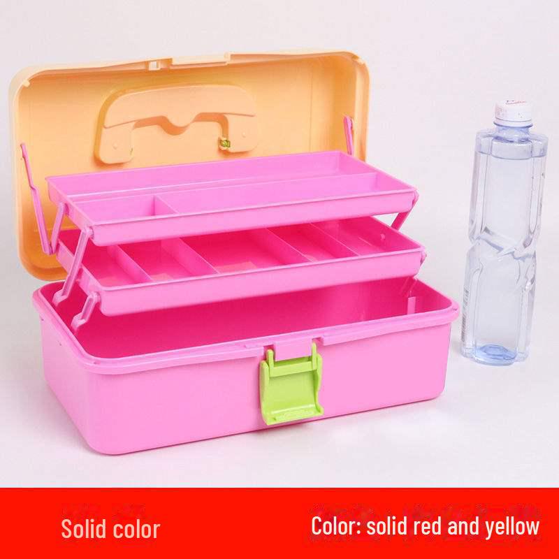 Large Capacity 3-Layer Transparent Art Tool & Pencil Storage Box