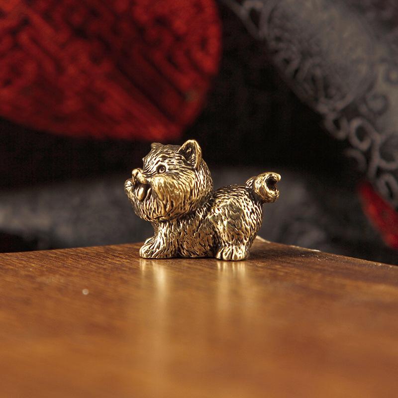 Brass 12 Zodiac Animal Head Sculpture Small Statue Desktop Ornaments Vintage Beast Figurines Mini Lucky Home Decorations Crafts