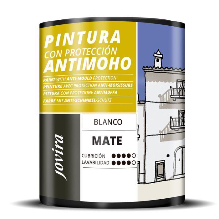 Peinture Acrylique - REOXYL - Blanc Pur Mat - Résistante aux Moisissures - Lavable - Intérieur/Extérieur