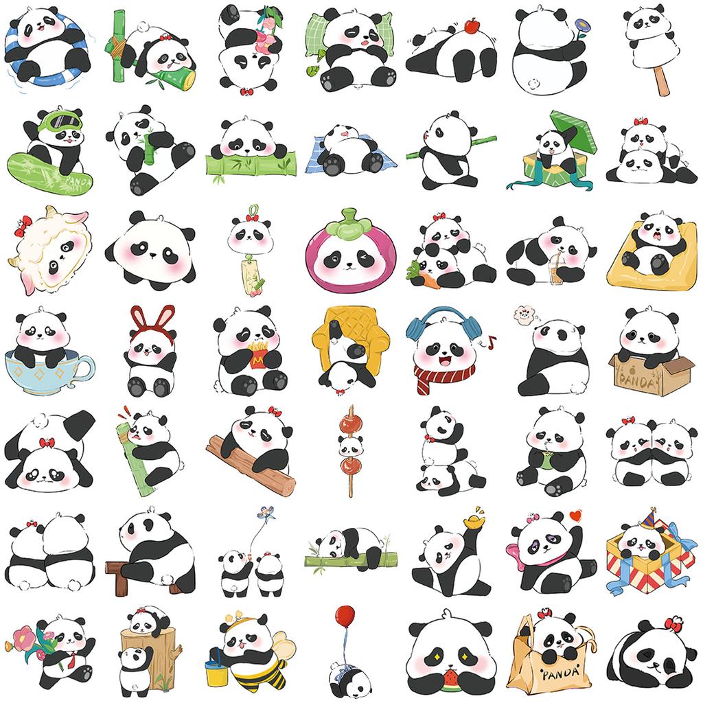 50 Kreslených Zvířat Panda Graffiti Samolepky Dekorativní Kytara Notebook Kufr DIY Vodotěsné Samolepky