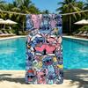 Cartoon S-Stitch-ES Cute Towel For Outdoor Camping Beach Towel Super Absorbent Quick-Drying Summer Towel