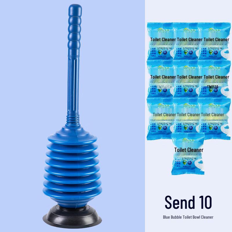 Crystal City Star Toilet Plunger and Drain Unblocker