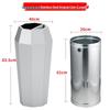 Large Capacity Stainless Steel Anti-Fingerprint Trash Can with Ashtray for Hotel, KTV, Club, and Shopping Mall