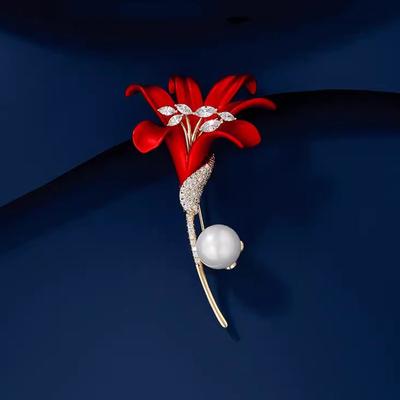 Spilla Fiore di Kapok, Elegante Temperamento da Donna di Alta Gamma, Spilla da Giacca, Corsage Lussuoso, Accessorio per Abito da Sera