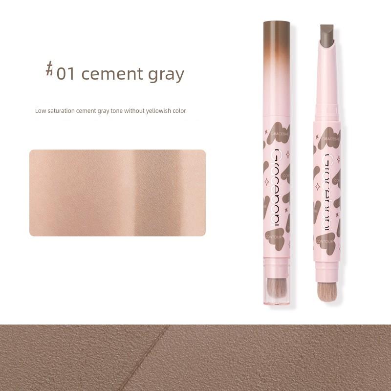 Gracebabi Three-Dimensional Contouring Shadow Facial Concealer Pen Double-Ended Contouring Pen Nose Shadow Contouring Cream
