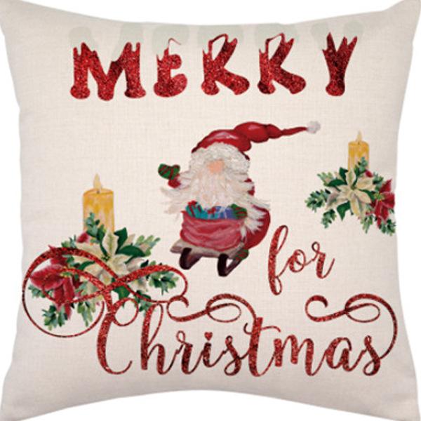 Pillow Case Home Decoration Snowman New Cartoon Christmas Sofa Yama Print Pillow Nordic Style Home
