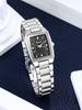 Ladies Stainless Steel Quartz watchSimple and Elegant Waterproof Diamond Square Wristwatch