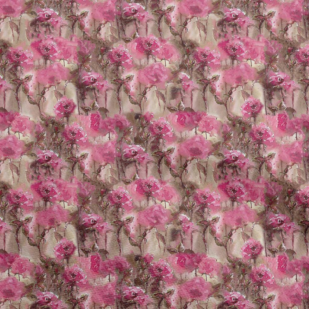 oneOone Cotton Poplin Blue Fabric Abstract Floral Sewing Fabric By The Yard Printed Diy Clothing Sewing Supplies 42 Inch