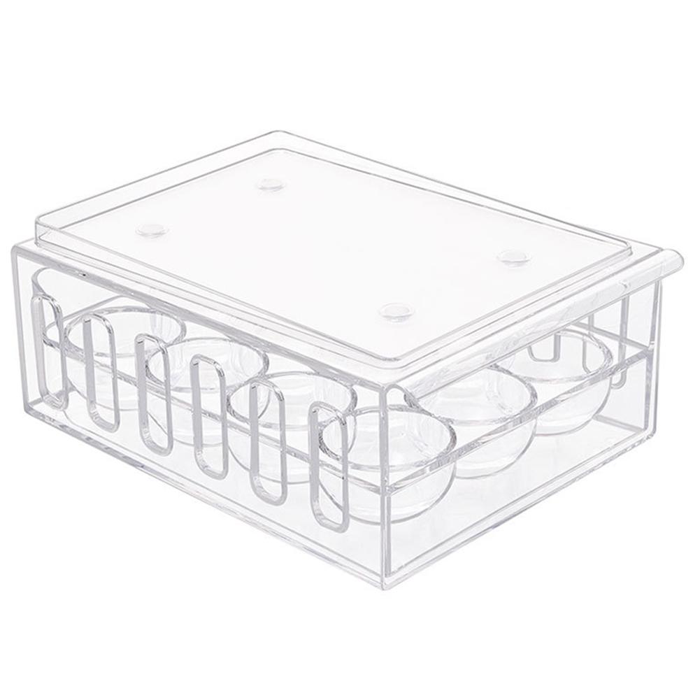

Refrigerator Egg Holder Egg Dispenser BPA Free Egg Tray Stackable Egg Storage Bin Holds 12/18 Eggs for Kitchen Storage