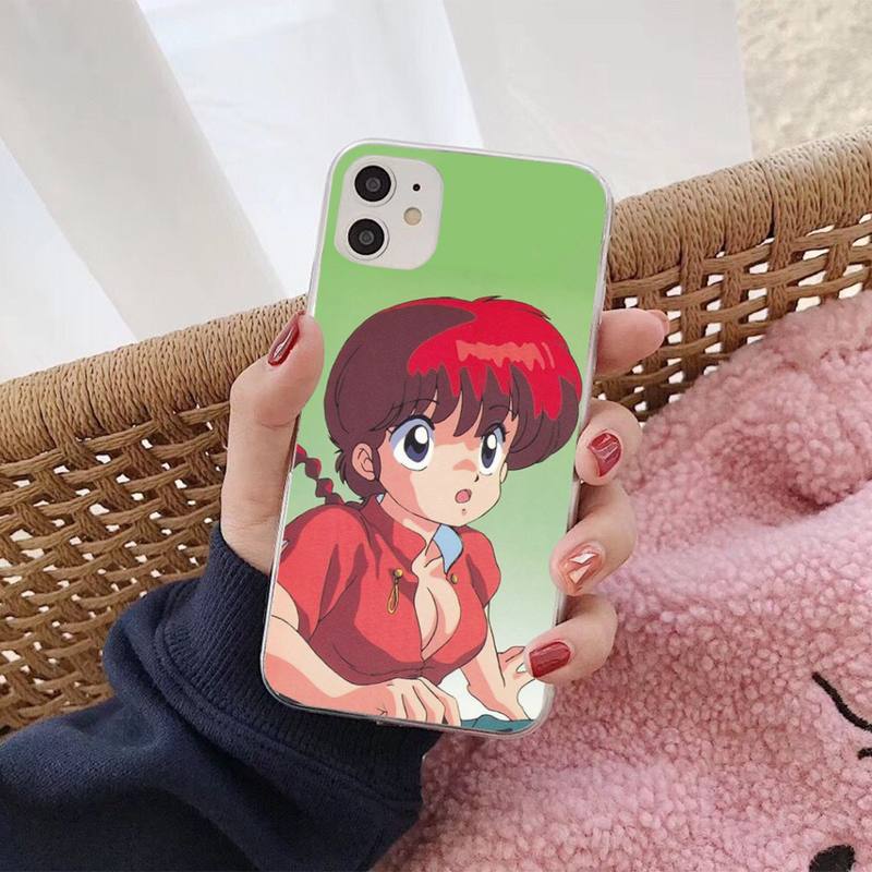 Cartoon Ranma Phone Case for iPhone 11 12 13 mini pro XS MAX 8 7 6 6S Plus X 5S SE 2020 XR cover