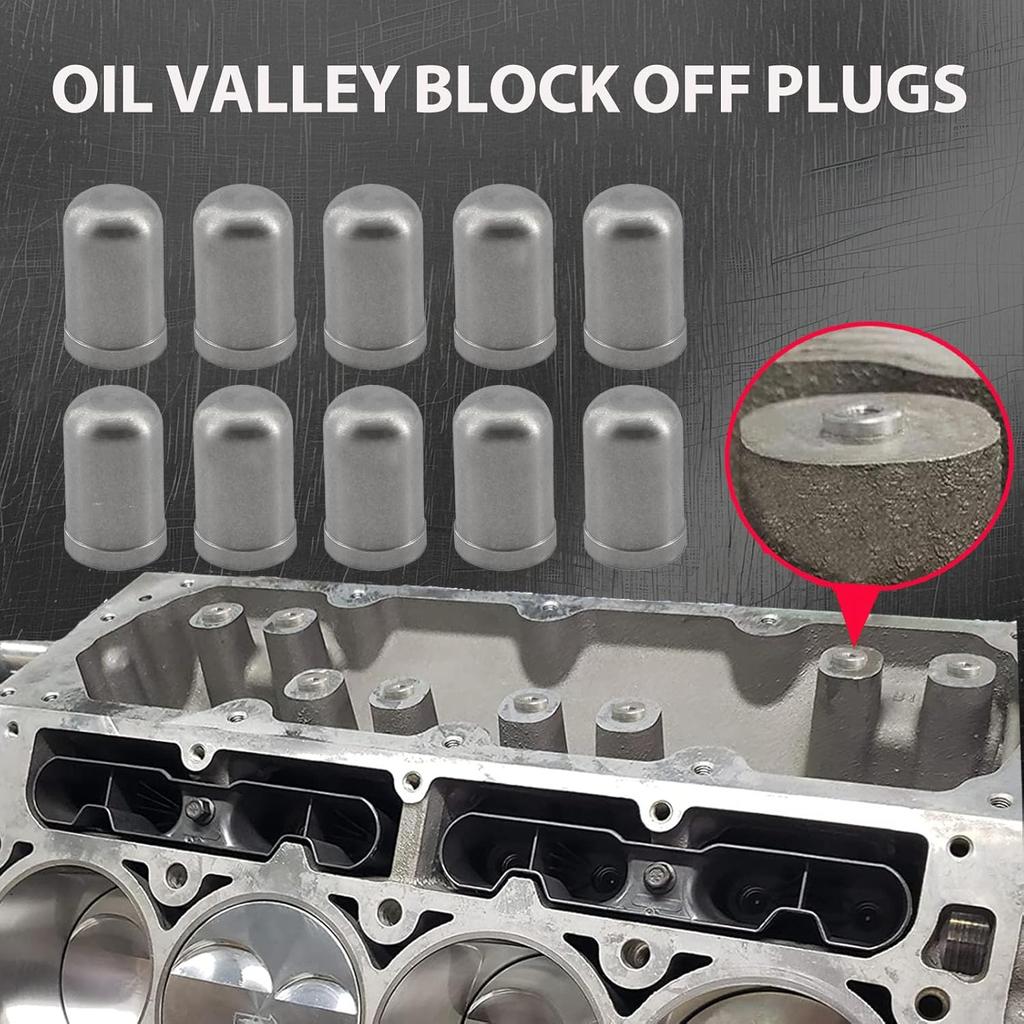Oil Valley Block Off Plugs for Gen IV LS & Gen V LT 2005-, Replacing DOD/AFM Lifters to Traditional LS/LS7 Style Lifters for Sealing Gen IV/Gen V