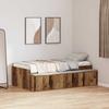 Bed Frame with Drawers Reclaimed Wood Look 90 x 200 cm Particleboard