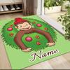 Custom Name Curious Monkey Adventures Carpet Rug Customizable Soft Washable Anti-Slip Home Living Room Sofa Mats Personalized Rug. 0909419