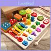 Wooden Childrens Educational Toy Puzzle With Magnetic Fishing And Musical Xylophone For Early Learning