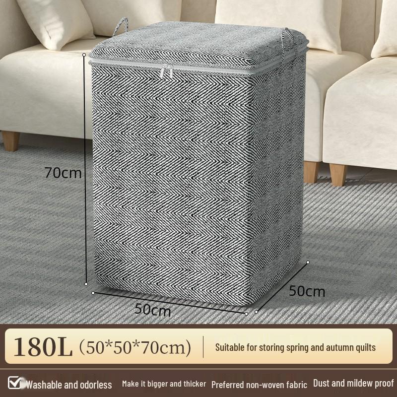 Waterproof Fabric Storage Bag - Large Capacity for Quilts, Comforters, and Closet Clothes