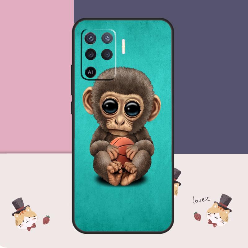 Monkey Gorilla Ape Baby Case For Oppo A38 A58 A78 A98 A54 A74 A94 A18 A57 A17 A77 A80 A60 A40 A96 A76 A16 A15 A5 Pro
