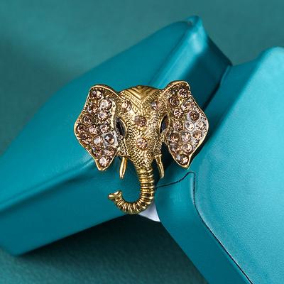 Brooch Female European and American Fashion Creative Retro Baby Elephant New Animal Brooch Pin Fixed Niche Atmospheric Jewelry Tide