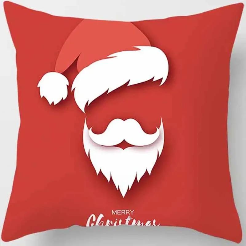 

Наволочки с рождественской тематикой Украшения для автомобиля Офис Санта-Клаус Гостиная Диван Домашние наволочки 40x40cm