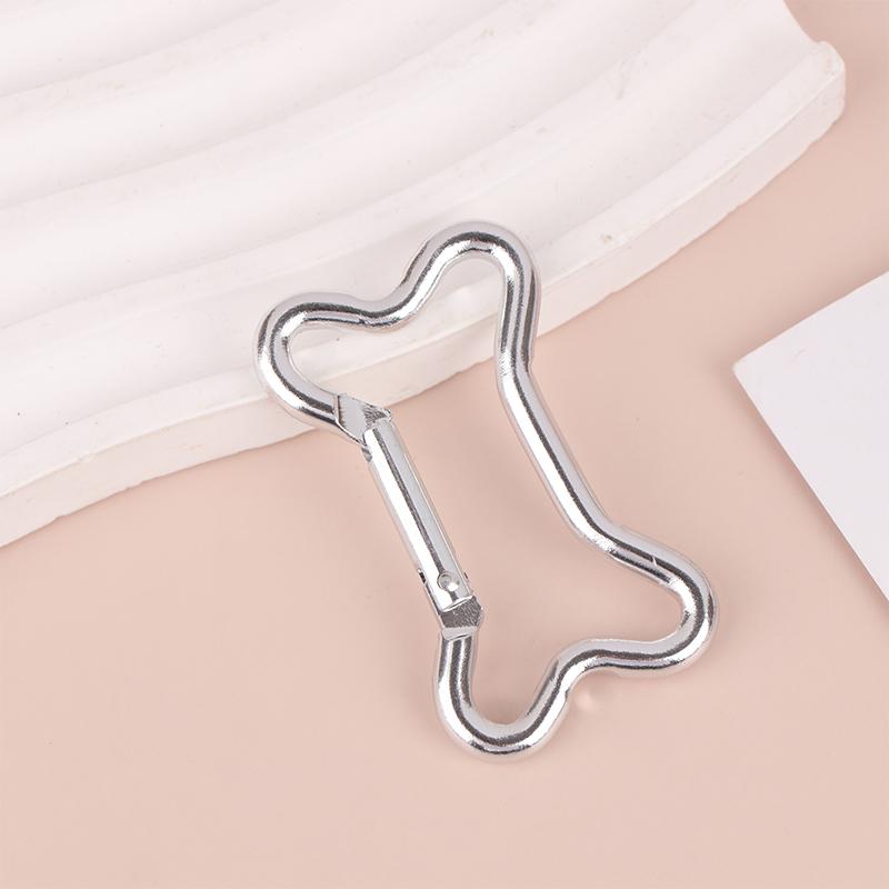 Bone Spring Clasps Aluminum Alloy Spring Buckle Metal Carabiner Keychains Outdoor Camping Accessories