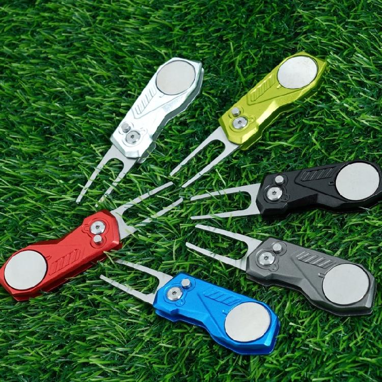 Golf Divot Repair Tool with Popup Button Mini Golf Divot Tools Golf Green Fork