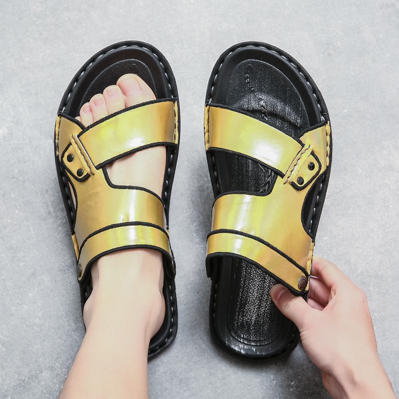 Fashion Summer New Men's Slippers Sandals Two Ways To Wear Them Luxury Brand Mens Casual Breathable Designer Shoes Comfortable Loafers